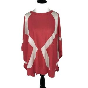 RXB Women's S Small Knit Sweater Dolman Sleeves Acrylic Coral $68.00 NWT